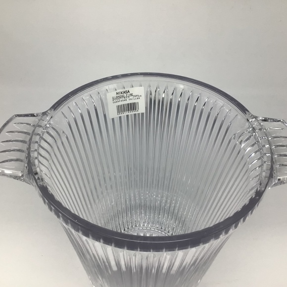 NEW Mikasa Diamond Fire Crystal Glass Champagne Wine Bottle Chiller - Picture 3 of 8